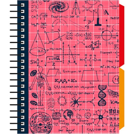 Libreta Senfort Maths Book Mix 120 Hojas 2 Separadores Rojo