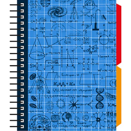 Libreta Senfort Maths Book Mix 120 Hojas 2 Separadores Azul