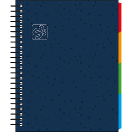 Cuaderno Forma Francesa Senfort Seoul Cuadro Chico 100 Hojas Azul