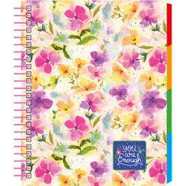 Cuaderno Forma Francesa Senfort Flower Cuadro Chico 100 Hojas Amarillo