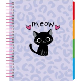 Cuaderno Forma Francesa Senfort Cats Meow Cuadro Chico 100 Hojas