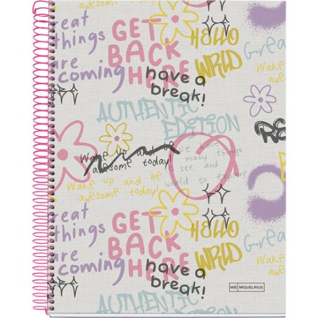 Cuaderno Profesional Cuadro Chico Miquelrius Rebel 140 Hojas
