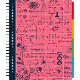 Cuaderno Forma Francesa Senfort Maths Cuadro Chico 100 Hojas Rojo