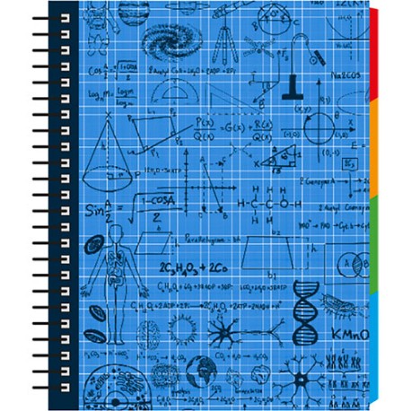 Cuaderno Forma Francesa Senfort Maths Cuadro Chico 100 Hojas Azul