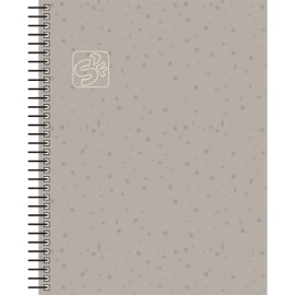 Cuaderno Profesional Senfort Seoul Cuadro Chico Gris 80 Hojas