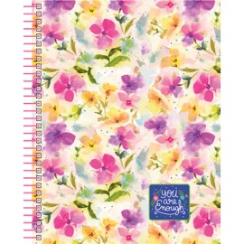 Cuaderno Profesional Senfort Flower Cuadro Chico Amarillo 80 Hojas