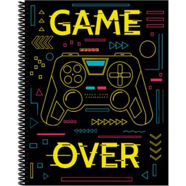 Cuaderno Profesional Senfort Gamer Cuadro Chico Negro 80 Hojas