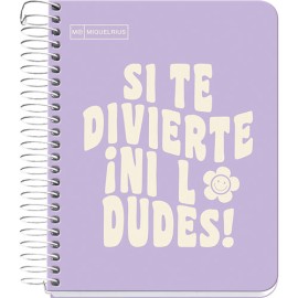 Libreta apuntes Miquelrius Messages Book 5mm 100 hojas Lavanda