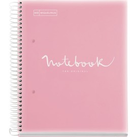 Cuaderno Forma Francesa Cuadro Chico Miquelrius Emotions 160 Hojas Rosa