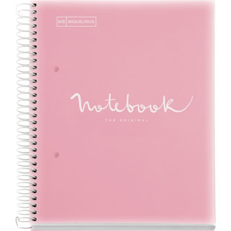 Cuaderno Forma Francesa Cuadro Chico Miquelrius Emotions 160 Hojas Rosa