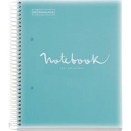 Cuaderno Forma Francesa Cuadro Chico Miquelrius Emotions 160 Hojas Cielo