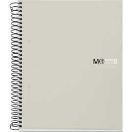 Cuaderno Forma Francesa Cuadro Chico Miquelrius 200 Hojas Gris
