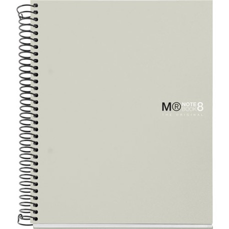 Cuaderno Forma Francesa Cuadro Chico Miquelrius 200 Hojas Gris