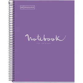 Cuaderno Profesional Cuadro Chico Miquelrius Emotions 120 Hojas Púrpura