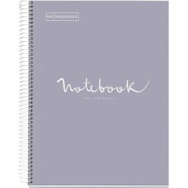 Cuaderno Profesional Cuadro Chico Miquelrius Emotions 120 Hojas Gris