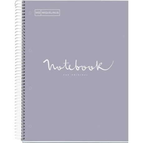 Cuaderno Profesional Cuadro Chico Miquelrius Emotions 120 Hojas Gris