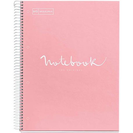 Cuaderno Forma Francesa Puntos Miquelrius Emotions 80 Hojas Rosa