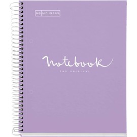 Cuaderno Forma Francesa Puntos Miquelrius Emotions 80 Hojas Lavanda