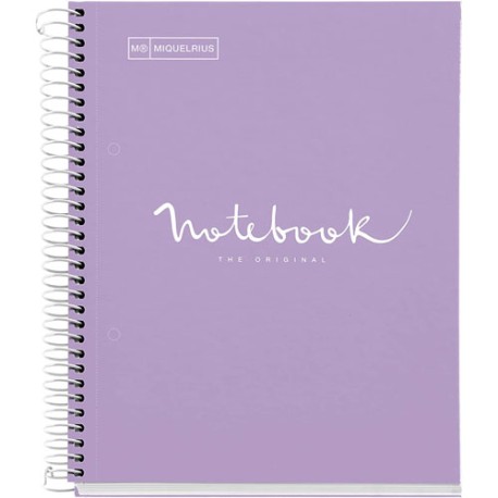 Cuaderno Forma Francesa Puntos Miquelrius Emotions 80 Hojas Lavanda