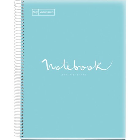Cuaderno Forma Francesa Puntos Miquelrius Emotions 80 Hojas Cielo