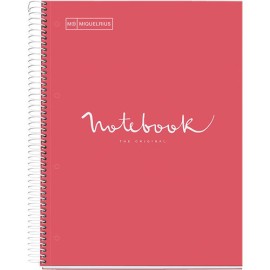 Cuaderno Profesional Raya Miquelrius Emotions 80 Hojas Coral