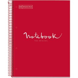 Cuaderno Profesional Puntos Miquelrius Emotions 80 Hojas Rojo