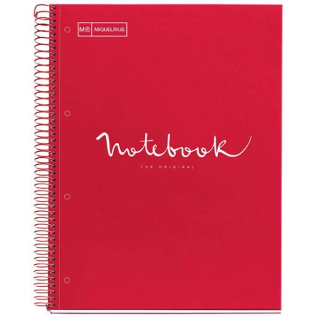 Cuaderno Forma Francesa Raya Miquelrius Emotions 120 Hojas Rojo