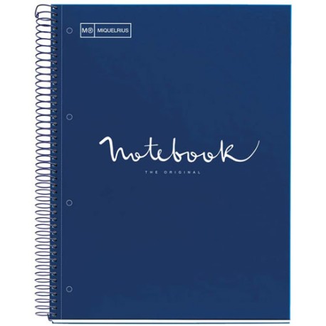 Cuaderno Forma Francesa Raya Miquelrius Emotions 120 Hojas Marino