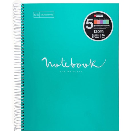 Cuaderno Profesional Raya Miquelrius Emotions 120 Hojas Turquesa