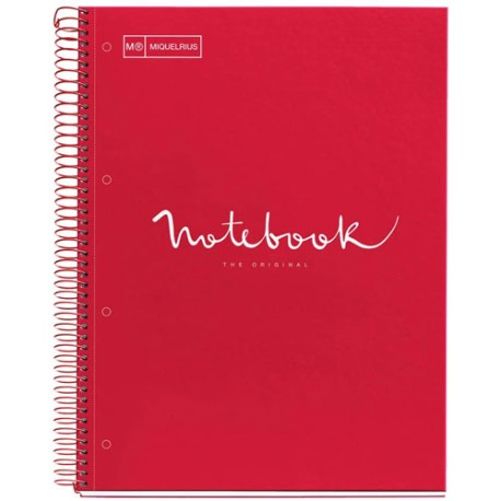 Cuaderno Profesional Raya Miquelrius Emotions 120 Hojas Rojo