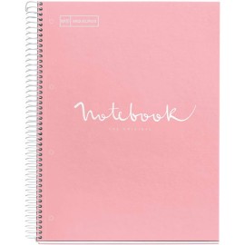 Cuaderno Forma Francesa Cuadro Chico Miquelrius Emotions 120 hojas Rosa