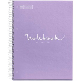 Cuaderno Forma Francesa Cuadro Chico Miquelrius Emotions 120 hojas Lavanda