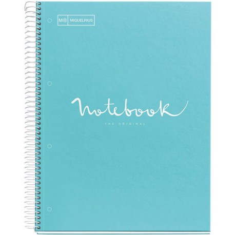 Cuaderno Forma Francesa Cuadro Chico Miquelrius Emotions 120 hojas Azul