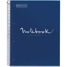 Cuaderno Forma Francesa Cuadro Chico Miquelrius Emotions 120 Hojas Marino
