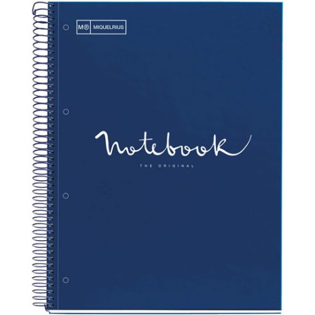 Cuaderno Forma Francesa Cuadro Chico Miquelrius Emotions 120 Hojas Marino