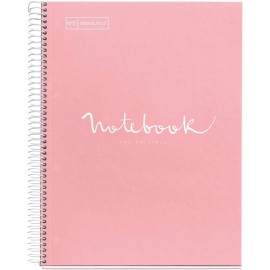 Cuaderno Profesional Cuadro Chico Miquelrius Emotions 120 Hojas Rosa