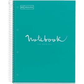Cuaderno Profesional Cuadro Chico Miquelrius Emotions 120 Hojas Turquesa
