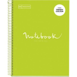 Cuaderno Profesional Cuadro Chico Miquelrius Emotions 80 Hojas Lima