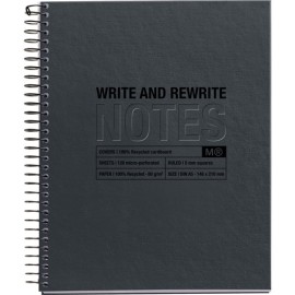 Cuaderno Forma Francesa Cuadro Chico Miquelrius Eco Design 120 Hojas Negro