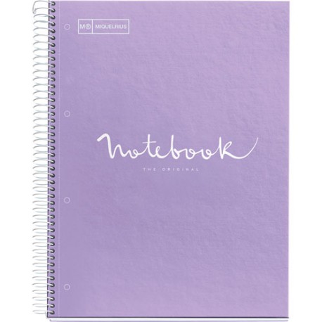 Cuaderno Profesional Cuadro Chico Miquelrius Emotions 80 Hojas Lavanda