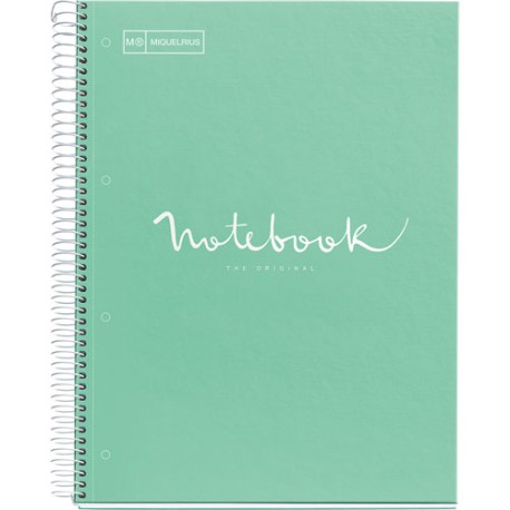 Cuaderno Profesional Cuadro Chico Miquelrius Emotions 80 Hojas Menta