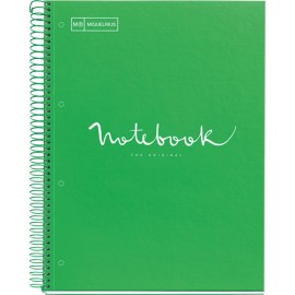 Cuaderno Profesional Cuadro Chico Miquelrius Emotions 80 Hojas Verde