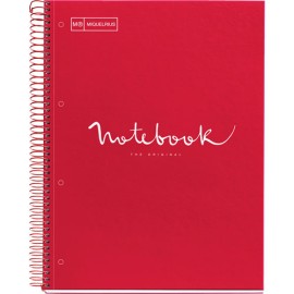 Cuaderno Profesional Cuadro Chico Miquelrius Emotions 80 Hojas Rojo