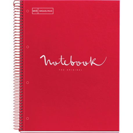 Cuaderno Profesional Raya Miquelrius Emotions 80 Hojas Rojo