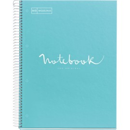 Cuaderno Profesional Cuadro Chico Miquelrius Emotions 80 Hojas Azul Cielo