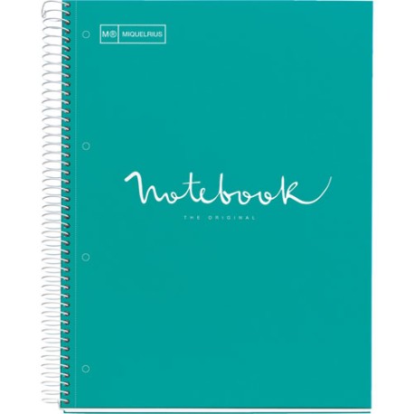 Cuaderno Profesional Cuadro Chico Miquelrius Emotions 80 Hojas Turquesa