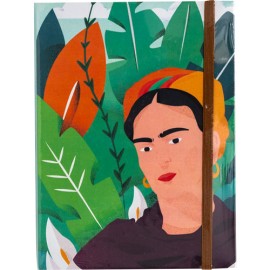 Libreta Eolica Frida Fondo Hojas 11x15cm