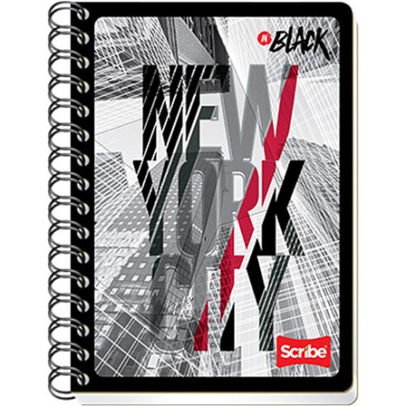 CUADERNO FORMA FRANCESARANCESA SCRIBE INBLACK RIG DO FORMA FRANCESA 100 HOJAS 7MM