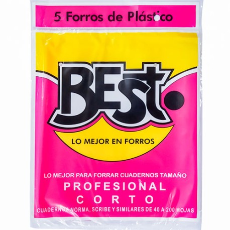 Forro plástico transparente Best profesional corto con 5 piezas
