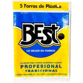Forro de plástico transparente Best profesional 5 piezas